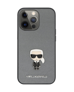 Karl Lagerfeld جراب حماية ايفون 13 برو ماكس - رمادي