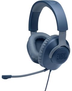 JBL Quantum 100 Over Ear Gaming Headset with Microphone - BLUE , Wired