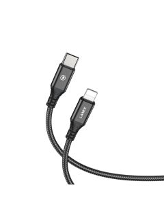 LANEX LS30CL PD20W TYPE-C TO LIGHTNING BRAID DATA CABLE 1M - BLACK