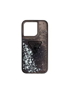 GUESS cover iphone 15 pro - grey gliter